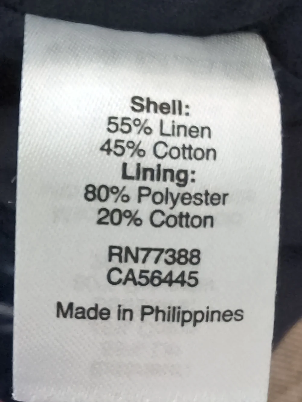 Navy Ikat Linen/Cotton Skirt - Size 2